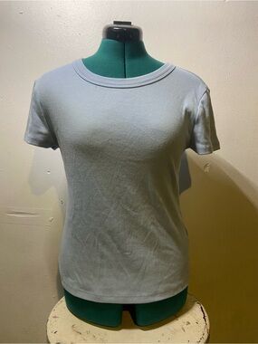 Old Navy Classic Timeless Kidcore Coastal Short Sleeve Ribbed Tee‎ - Powder Blue